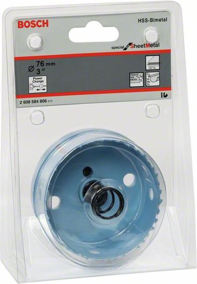 Actual product image Bosch Professional Zubehör Hole Saw Special Sheet Metal, 76 mm, 3-inch (76 millimetres)