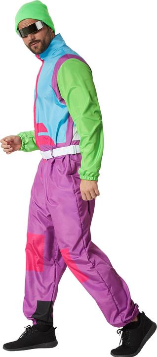 Produktbild tectake Herrenkostüm Retro 80er 90er Ski Anzug (L)