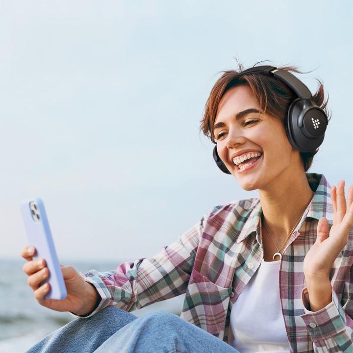Actual product image Tronsmart Sounfii Q20 ANC On-Ear Bluetooth 5.3 Wireless Headphones - Black (ANC, 60 h, Cable, Wireless)