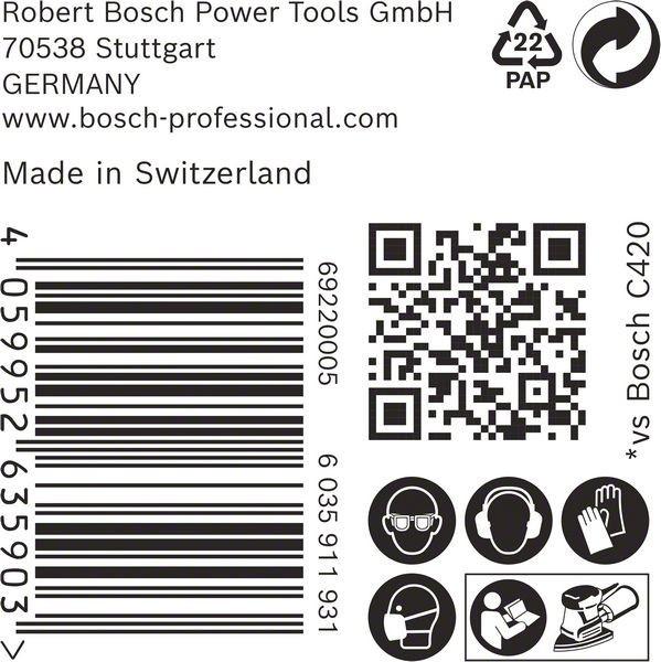 Immagine prodotto Bosch Professional Zubehör Accessori 2608901640 Carta abrasiva per levigatrice multipla grana 40 (L x (G40)