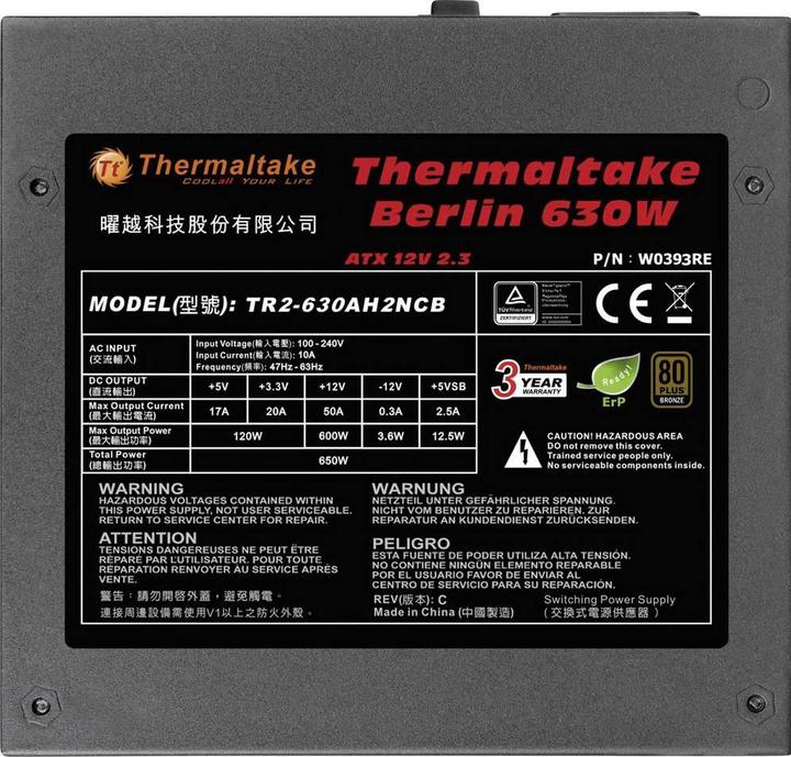 Immagine prodotto Thermaltake Berlino (630 W)