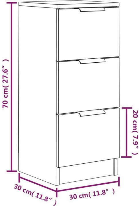 Actual product image VidaXL Tatum (30 x 30 x 70 cm)