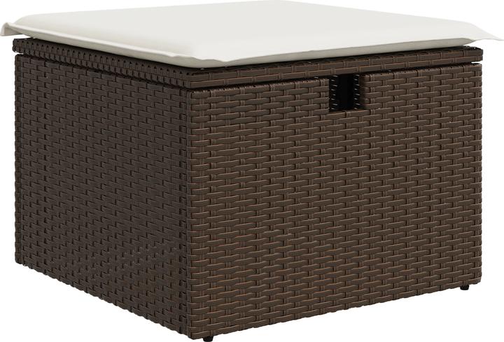 Image du produit VidaXL Ensemble de 8 canapés de jardin avec coussins Poly-Rattan brun