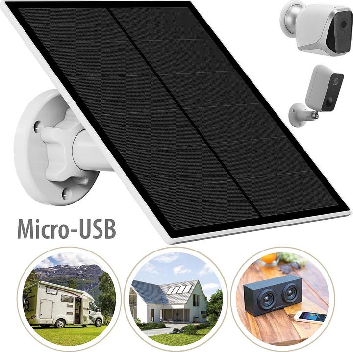 Actual product image VisorTech Solar 2K surveillance camera, LED light, alarm, 14.4 Ah battery, WLAN, App (2304 x 1296 Pixels)