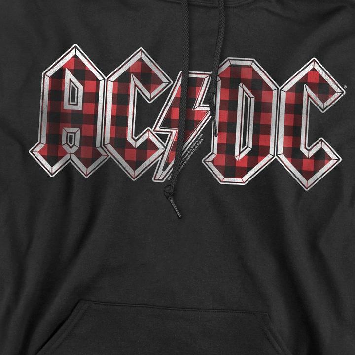 Actual product image AC/DC Mens Plaid Logo Hoodie (M)