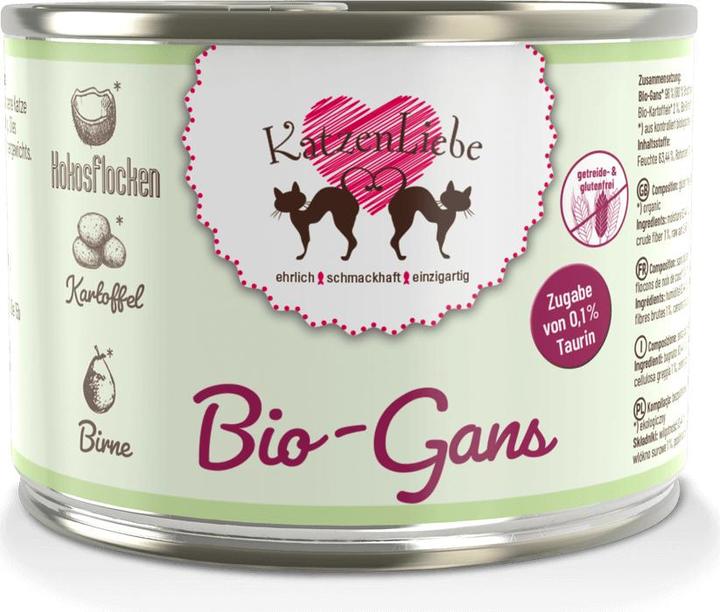 Produktbild KatzenLiebe Nassfutter Bio-Gans mit Bio-Kartoffel, 200 g (Adult, 1 Stk., 200 g)