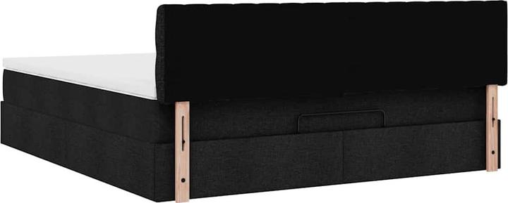 Actual product image VidaXL Ottoman bed with mattress black 160x200 cm fabric (160 x 200 cm)