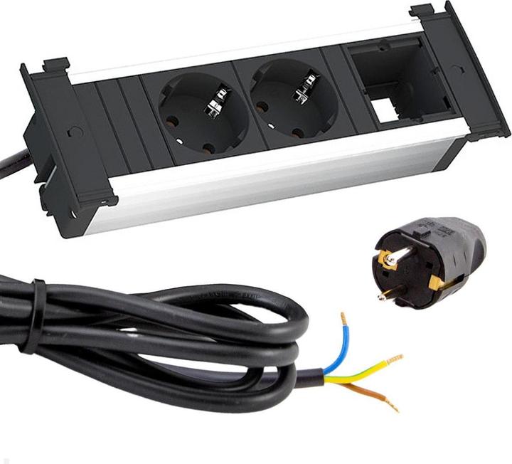 Produktbild Bachmann 927.002 Steckdose 2x AC (2 x, CEE 7/3, 2 m)