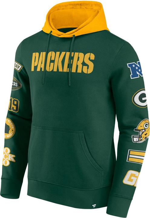 Fanatics Green Bay Packers NFL Sleeve Prints Hoody - L (L)