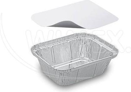 Produktbild Wimex.eu Schale (ALU) eckig 129 x 103 x 34 mm 250ml + Deckel - 20 Stück (20 x)