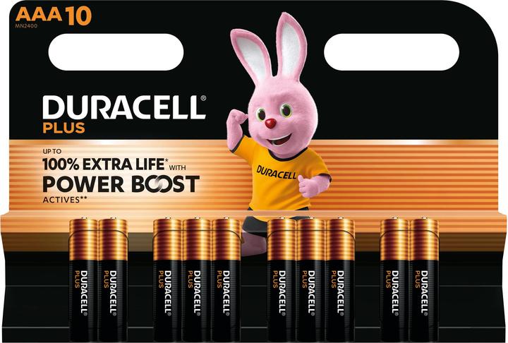 Produktbild Duracell Plus Power Boost Micro (AAA)-Batterie Alkali-Mangan 1.5 V 10 St. (10 Stk., AAA)