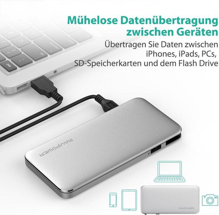 Actual product image RAVPower RP-IM008 Flash Drive 64GB (5000 mAh, 18.50 Wh)