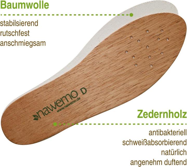 Immagine prodotto Nawemo Solette in legno di cedro da donna contro il sudore dei piedi 36 UE