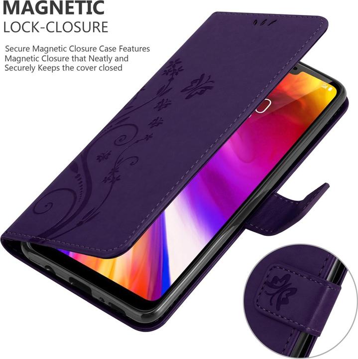 Produktbild Cadorabo Flower Book Hülle für LG G7 ThinQ / FIT / ONE (LG G7 Fit, LG G7 ThinQ, LG G7 One)