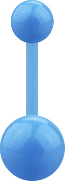 Image du produit Star Piercing Banane bleu clair avec deux boules (Acrylique, sans laiton)