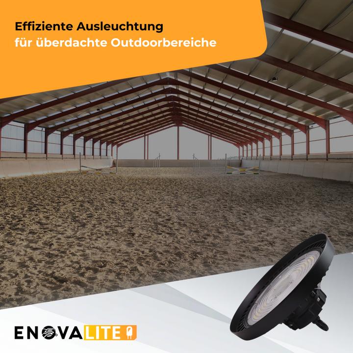 Image du produit Enovalite Luminaire LED Highbay, UFO, EEK : C, 200W, 34000lm, 4000K, noir (34000 lm)