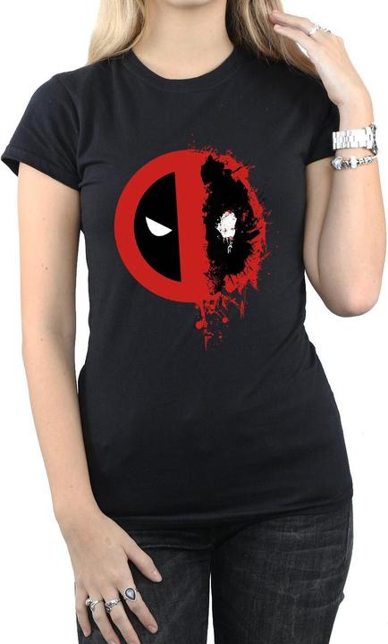 Actual product image Womens/Ladies Deadpool Split Splat Logo Cotton T-Shirt (XXL)