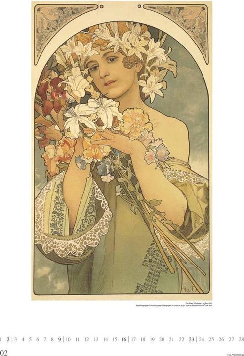 Image du produit Mucha 2025 - Calendrier artistique - Calendrier-poster - 50x70 (50 x 70 cm, Couverture rigide, Allemand)