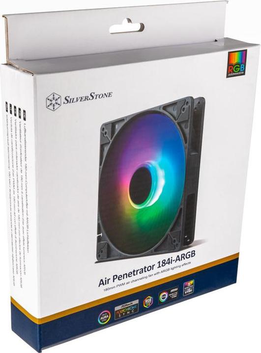 Actual product image Silverstone AP184i-ARGB fan (180 mm, 1 x)