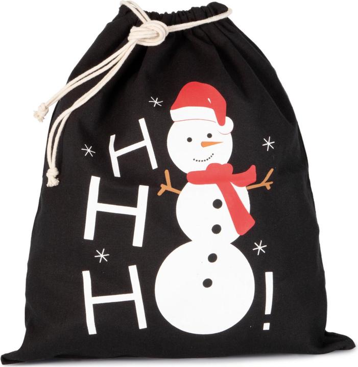 Kimood Accessoire-Tasche Schneemann-Motiv Baumwolle