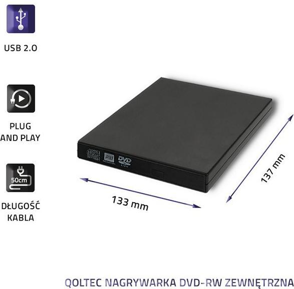 Immagine prodotto Qoltec Registratore DVD-RW esterno USB 2:0