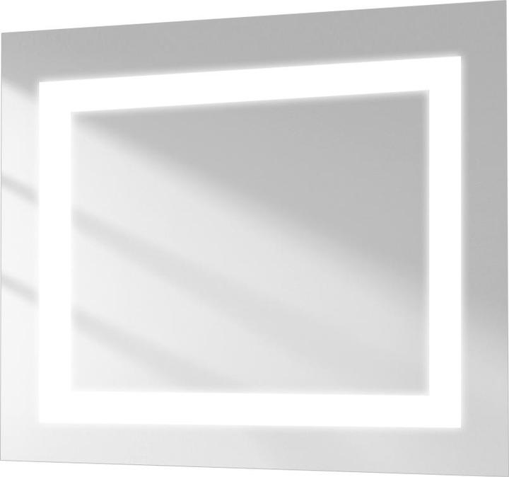 Produktbild Emke Badezimmerspiegel mit Beleuchtung 50*60cm,Beschlagfrei, 3000K/6500K,Tast Schalter