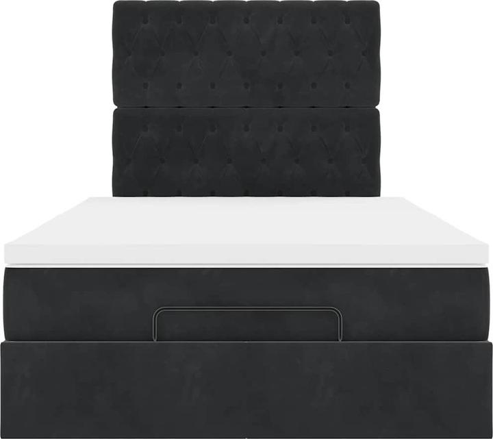 Immagine prodotto VidaXL Letto a ottomana con materassi nero 120x200 cm con struttura in velluto (120 x 200 cm)