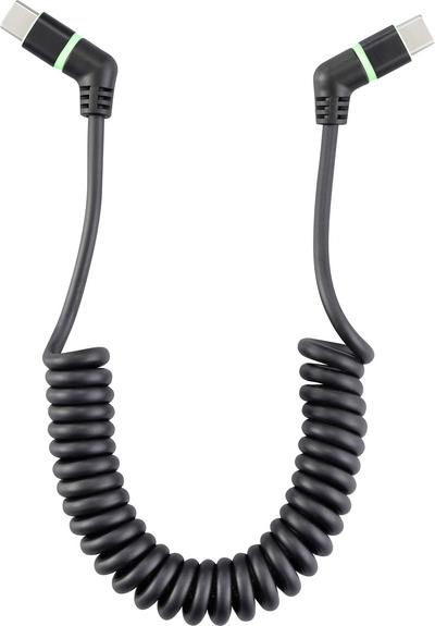 Produktbild Renkforce USB-Ladekabel USB 2.0 USB-C® 0.13 m Schwarz Steckkontakte 360° drehbar (1.50 m, USB 2.0)