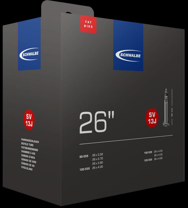 Image du produit Schwalbe No.13J Fatbike tube 26 (Presta (SV), 26", 40 mm)