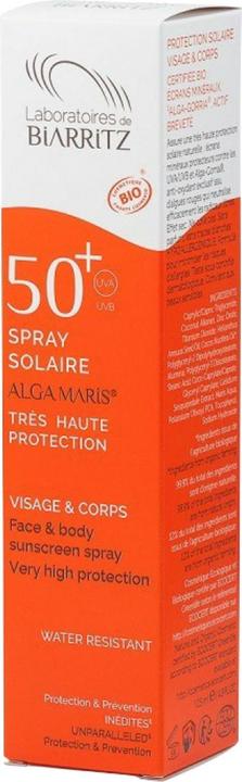 Actual product image Laboratoires de Biarritz Alga Maris (Sun spray, SPF 50+, 125 ml, 179 g)