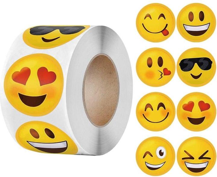 Produktbild JTI Aufkleber - Smileys - 500 Stück - Rolle
