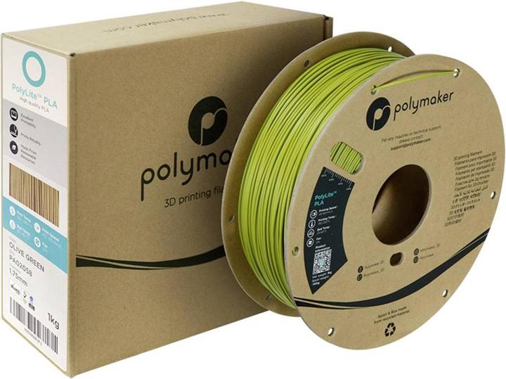 Actual product image Polymaker PolyLite PLA (PLA, 1.75 mm, 1000 g, Green)