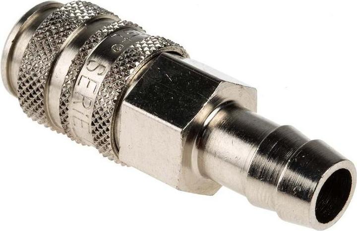 Rs Pro Pneumatic quick-release coupling brass, hose coupling, 9mm Camozzi, Legris, Rectus 21 (Hitch, 9 mm)