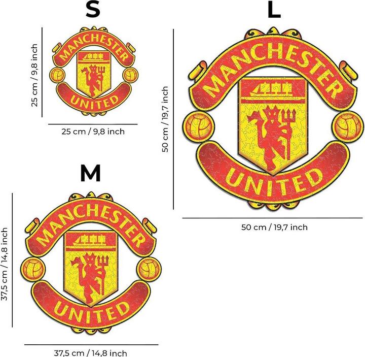 Produktbild Iconic FC Manchester United - Logo - Holz Puzzle Grösse L (500 Teile) (500 Teile)