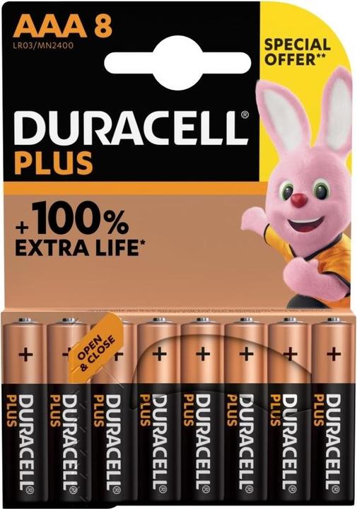Actual product image Duracell Batteri Plus Power AAA alkaline 8stk/pak - (8 pcs.) (8 pcs., AAA)