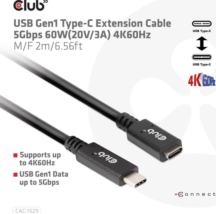 Productafbeelding Club 3D USB C — USB C (1 m, USB 3.0)