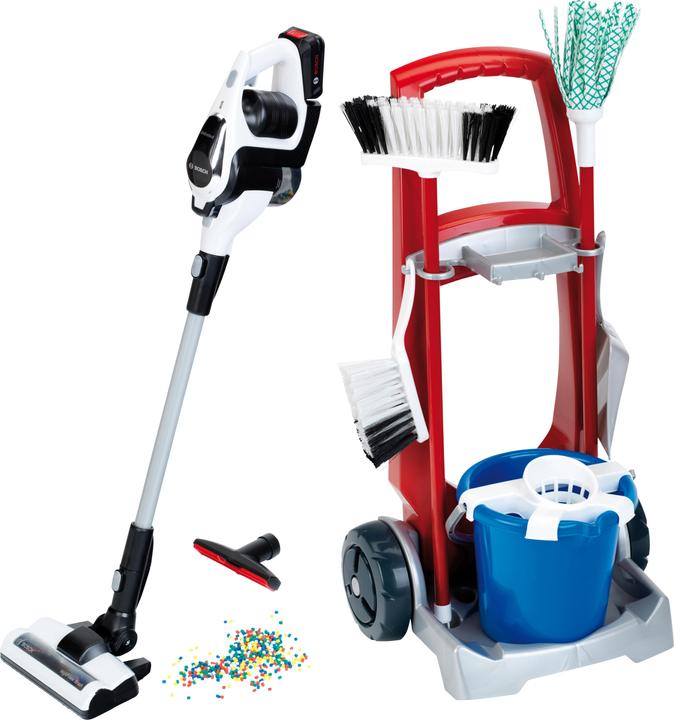 Image du produit Theo Klein 6806 Cleaning Trolley with vacuum cleaner Bosch Unlimited I Robust broom trolley made of high-qualit