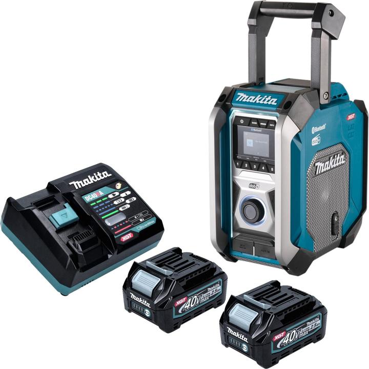 Actual product image Makita MR 007 GD201 Akku Baustellenradio 12 - 40 V max. Bluetooth DAB+ USB + 2x Akku 2,5 Ah + (FM, DAB+, Bluetooth)