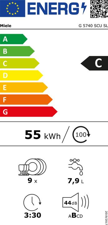Energie-Label Miele G 5740 SCU SL