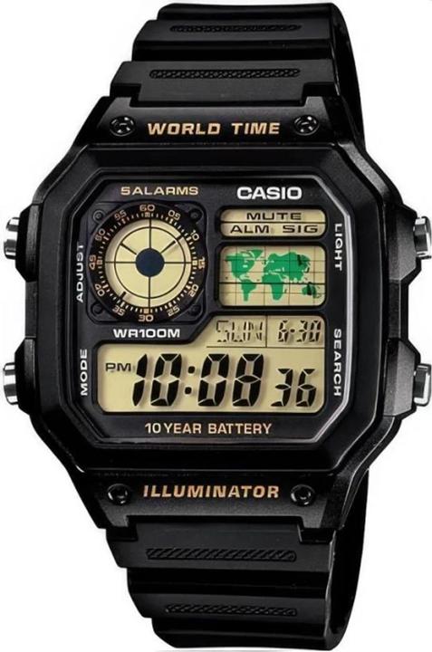 Actual product image Casio Sports - AE-1200WH-1B (Digital watch, 43 mm)