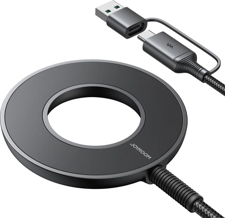 Produktbild Joyroom kabelloses magnetisches Ladegerät 15W schwarz (JR-WQM03) (15 W)
