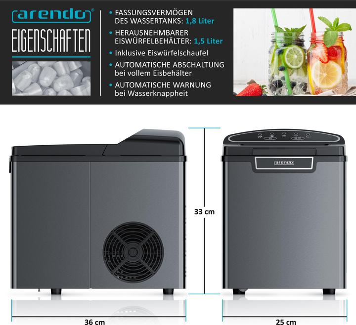 Actual product image Arendo Ice cube machine