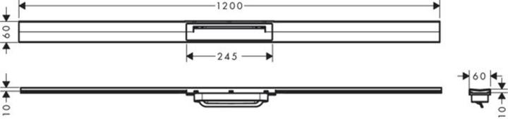 Actual product image hansgrohe HG shower channel RainDrain Flex kb. free installation 1200mm polished gold (1200 mm)