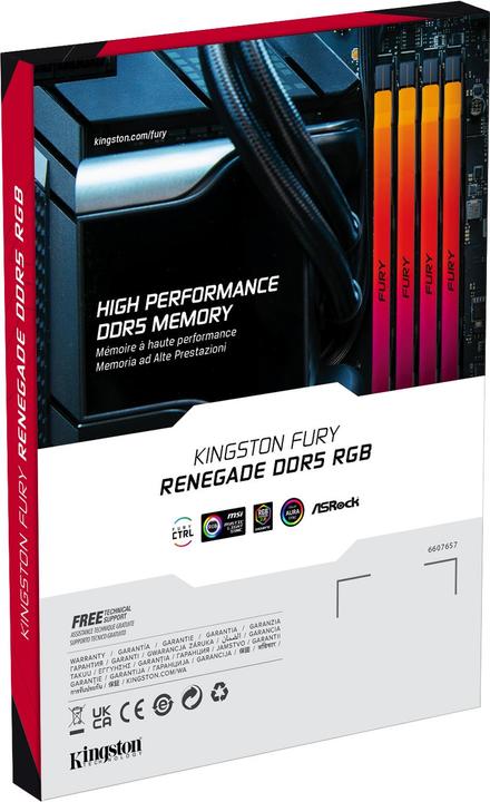 Immagine prodotto Kingston FURY Renegade RGB (2 x 48GB, 6000 MHz, RAM DDR5, DIMM)