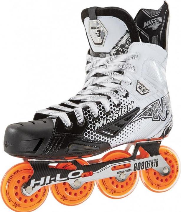 Immagine prodotto Mission Pattini da hockey in linea Inhaler FZ-3 SR (SR 11.5 - 47.5, E) (16.5, 17.5, 18.5, 19.5, 20.5, 21.5, 22.5, 23.5, 24.5, 25.5, 26.5, 27.5, 28.5, 29.5, 30.5, 31.5, 32.5, 33.5, 34.5, 35.5, 36.5, 37.5, 38.5, 39.5, 40.5, 41.5, 42.5, 43.5, 44.5, 45.5, 46.5, 47.5)