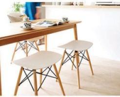 Produktbild Paperflow Hocker SKOLL, Beine Massivholz Buche, Sitzfläche schwarz