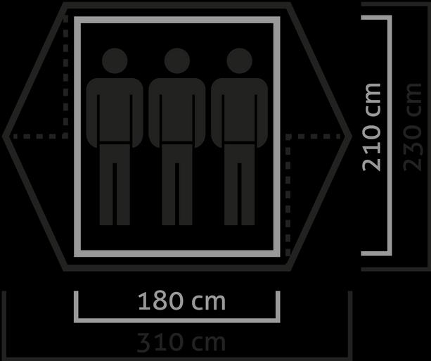 Actual product image Salewa Denali III (Dome tent, 3.37 kg, 3 persons)