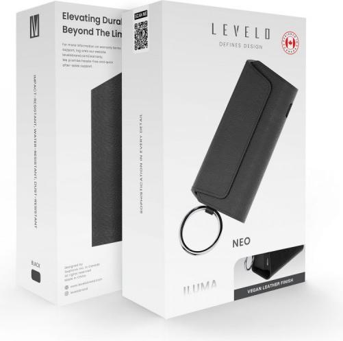 Immagine prodotto Levelo Custodia in pelle - IQOS Iluma 2023 con scomparto per sigarette Terra - Nero (1 x)