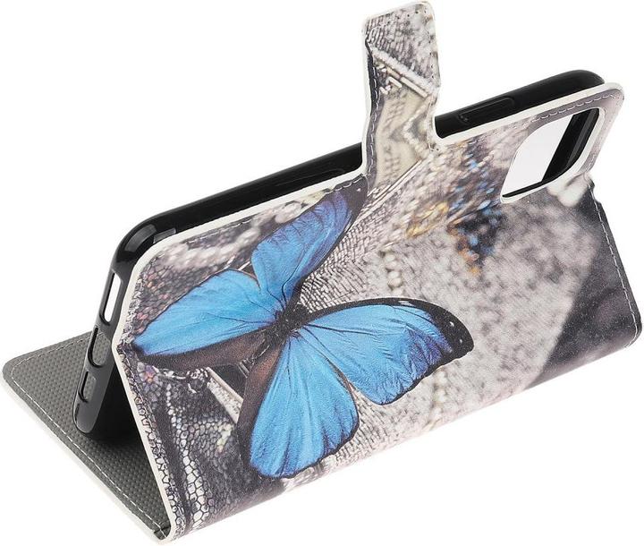 Immagine prodotto Cover-Discount iPhone 12 / 12 Pro - Custodia in pelle Butterfly blu (Apple iPhone 12, Apple iPhone 12 Pro)