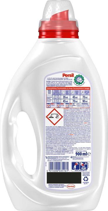 Actual product image Persil Flüssigwaschmittel Kraft-Gel Color 20 WG, 0.9 l (20 Washing cycles, Liquid detergent)